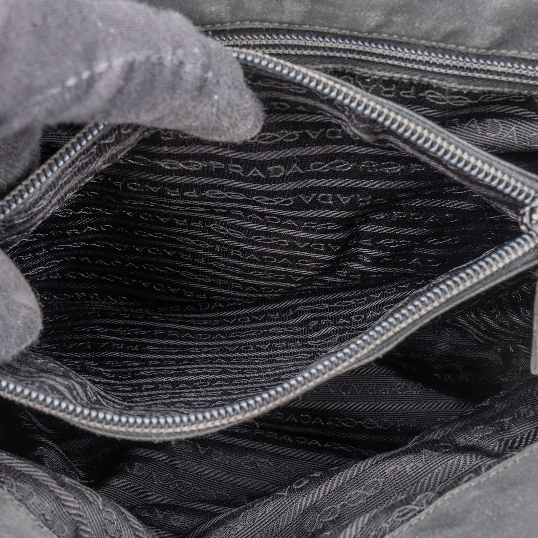 Prada Black Nylon Triangle Handbag