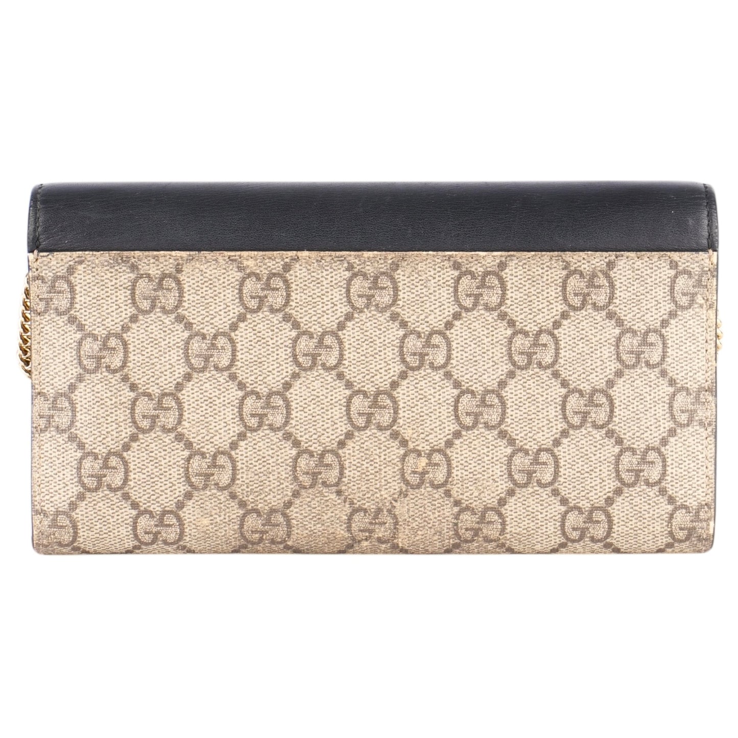 Gucci GG Monogram Padlock Continental Chain Wallet