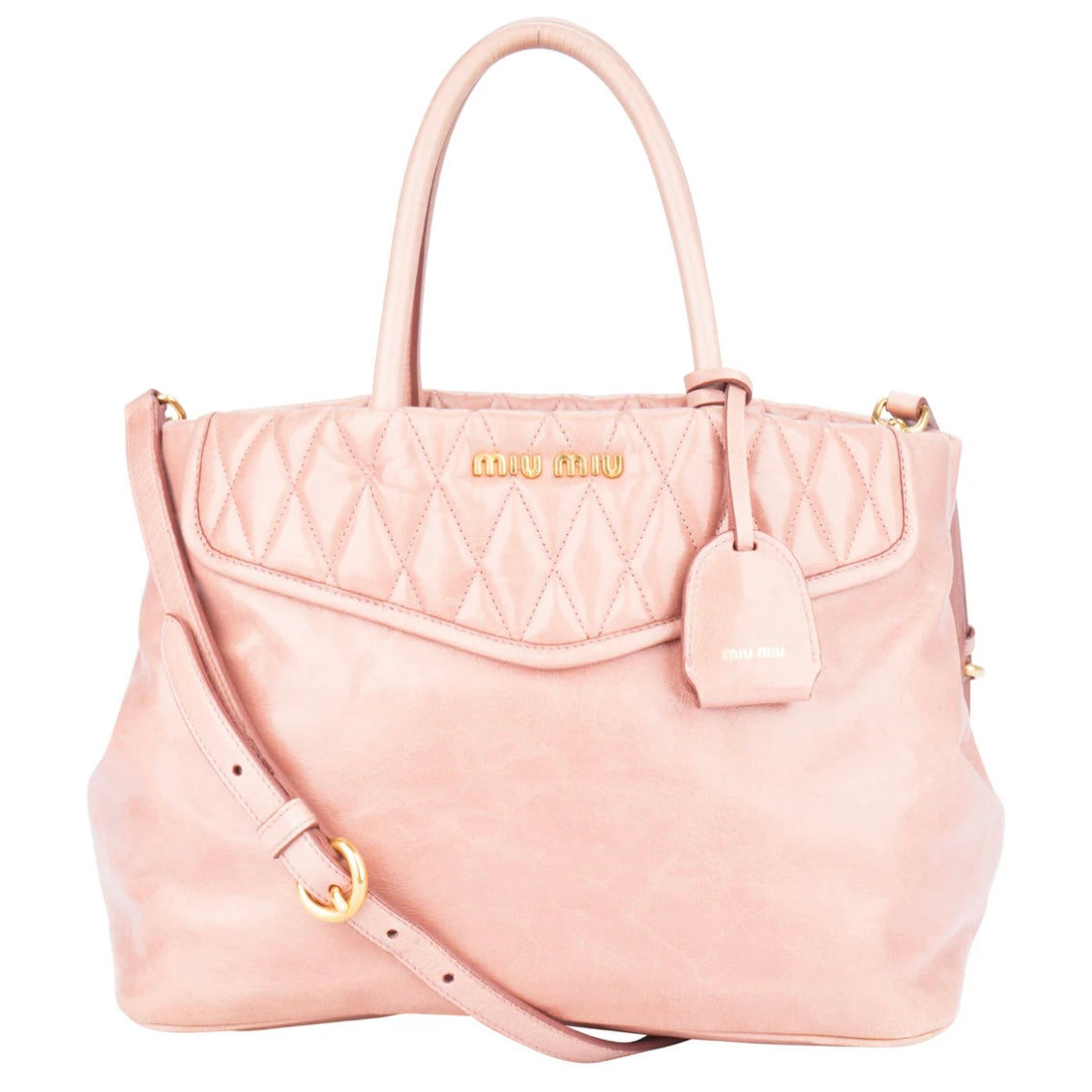 Miu Miu Matelasse Leather City Handbag