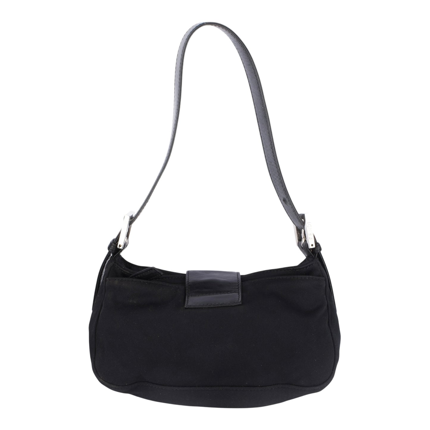 Fendi FF Buckle Nylon Mini Baguette Shoulder Bag