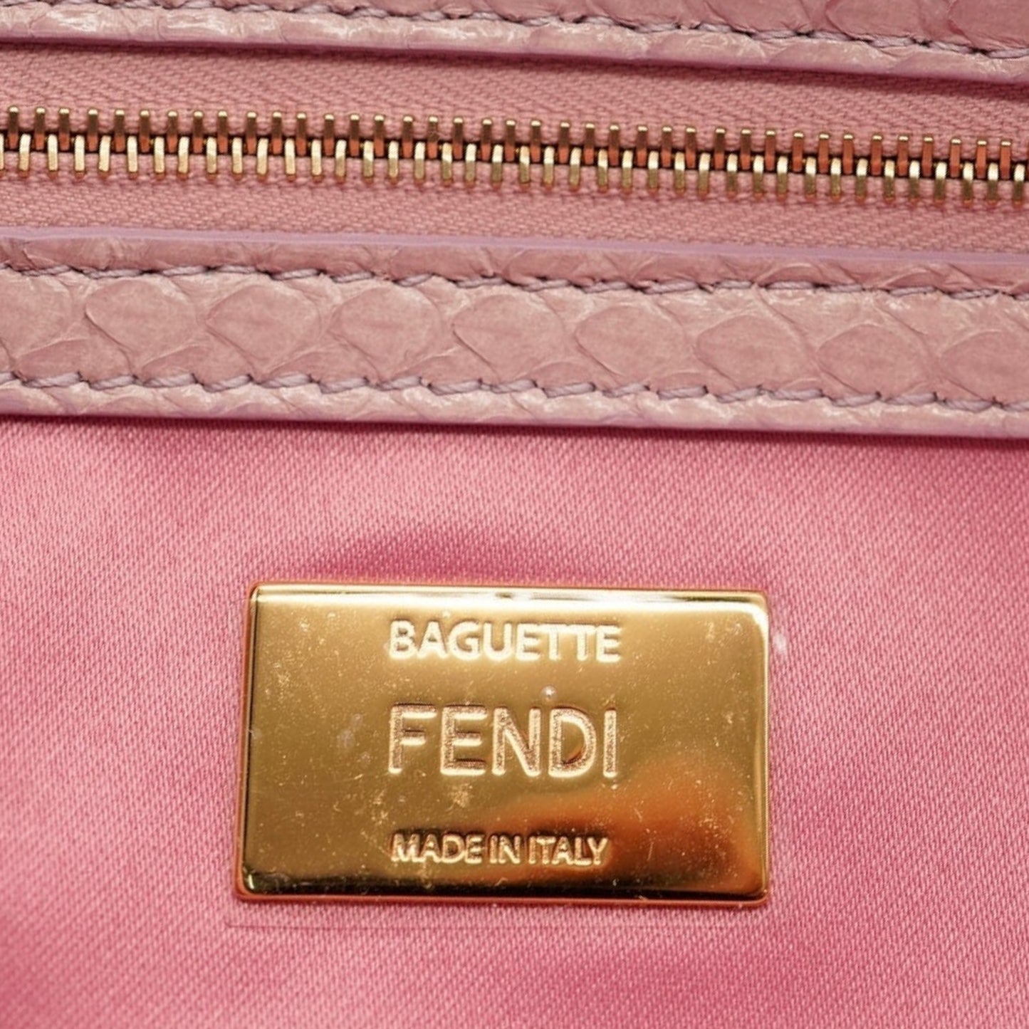 Fendi Pink Sequin Baguette Bag