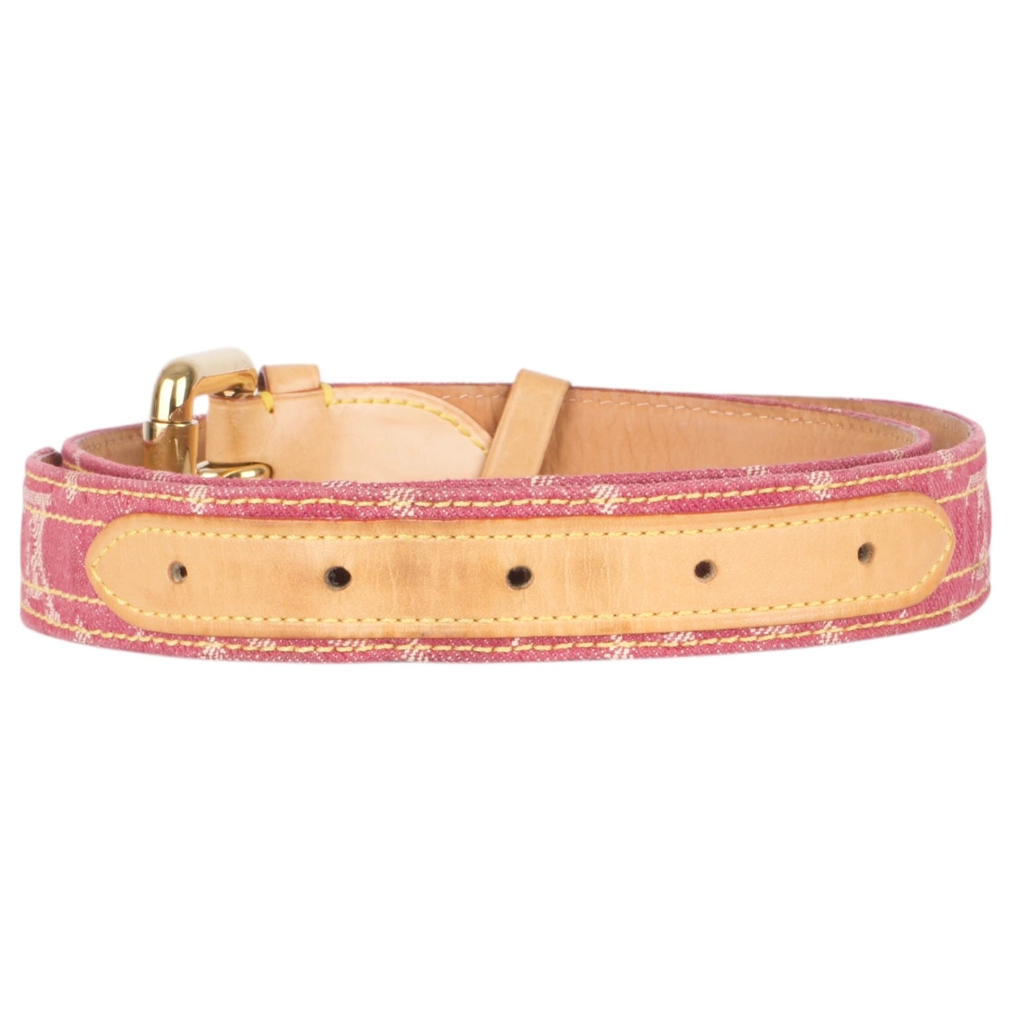 Louis Vuitton Pink Denim Monogram Belt