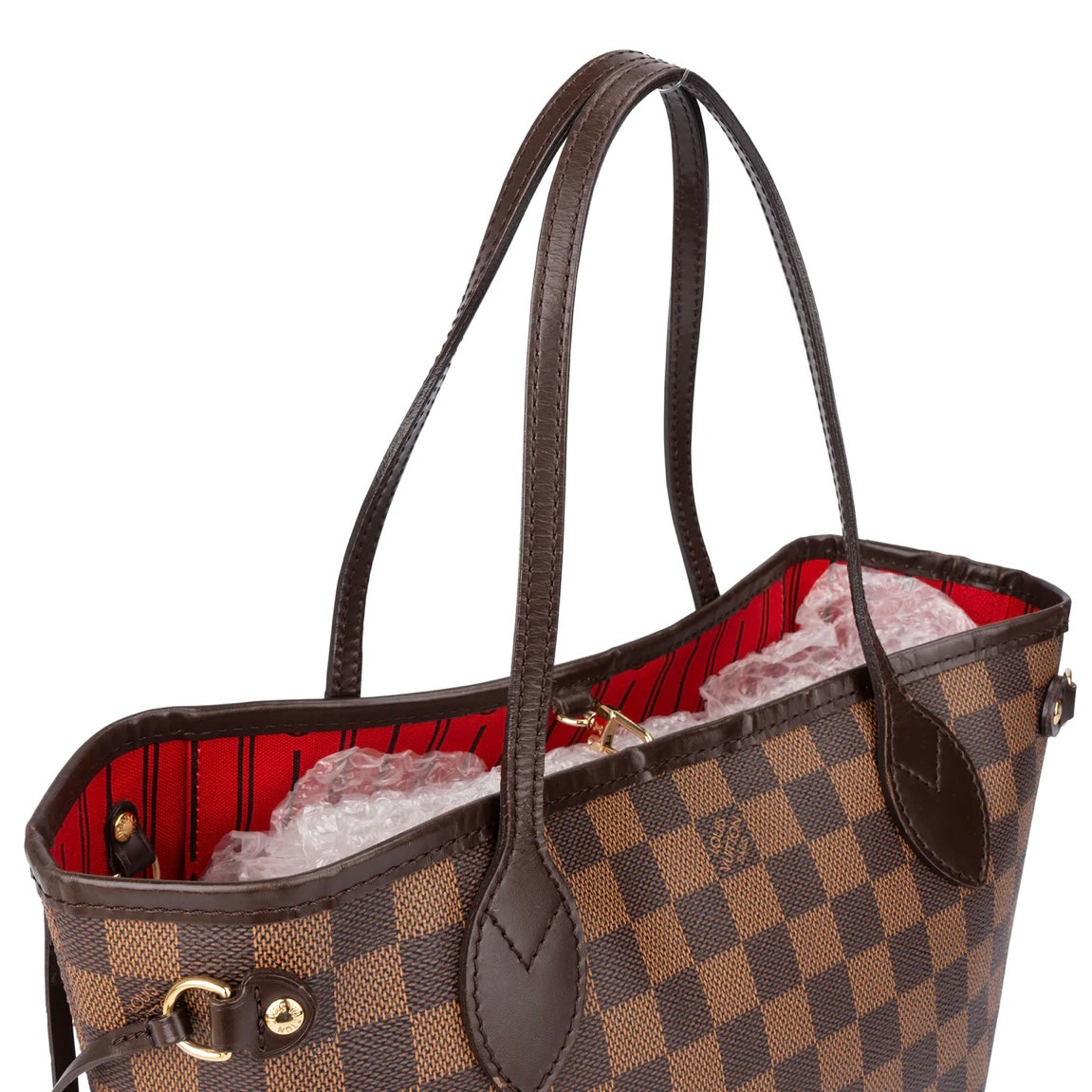 Louis Vuitton Damier Ebene Monogram Neverfull PM Handbag