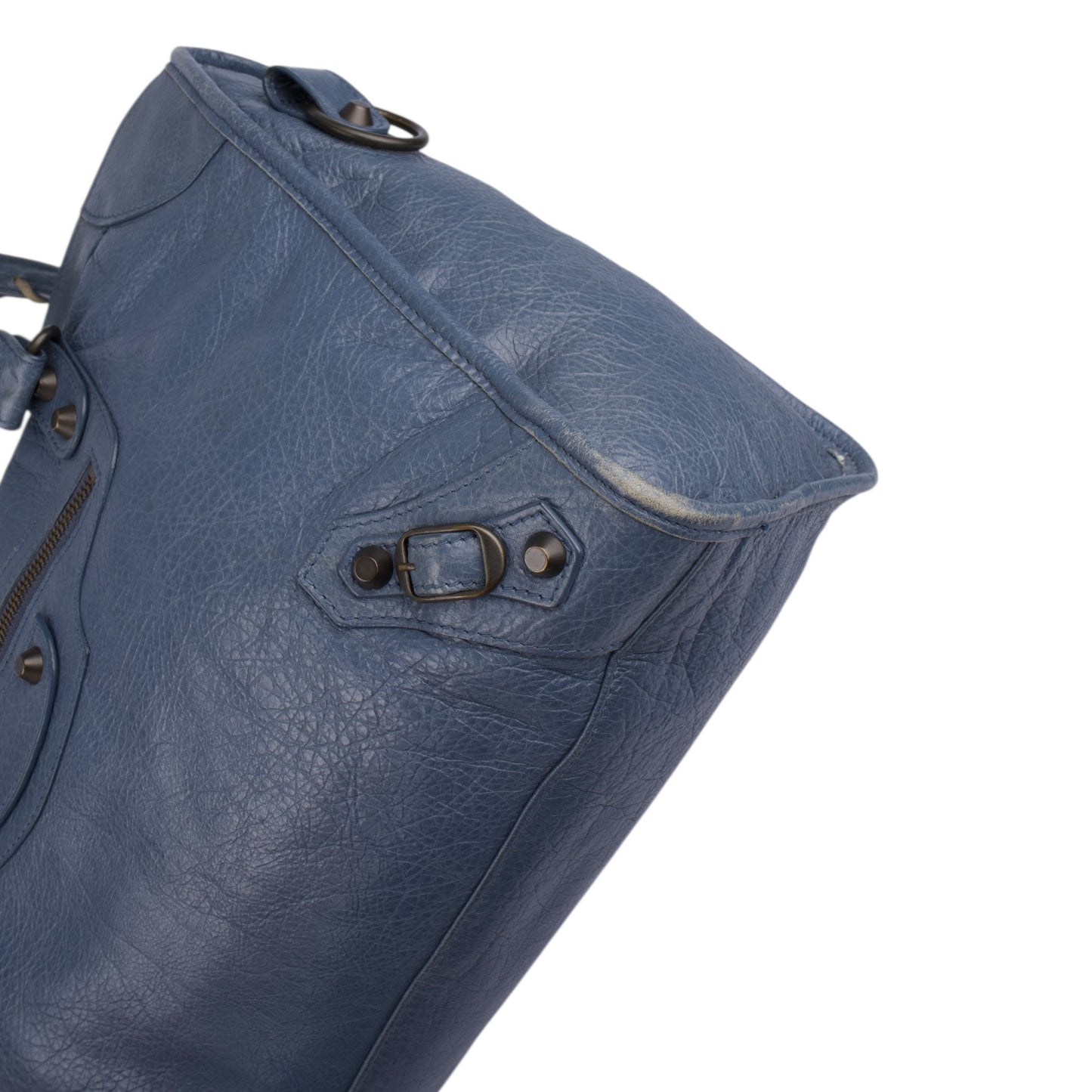 Balenciaga Blue Leather City Handbag