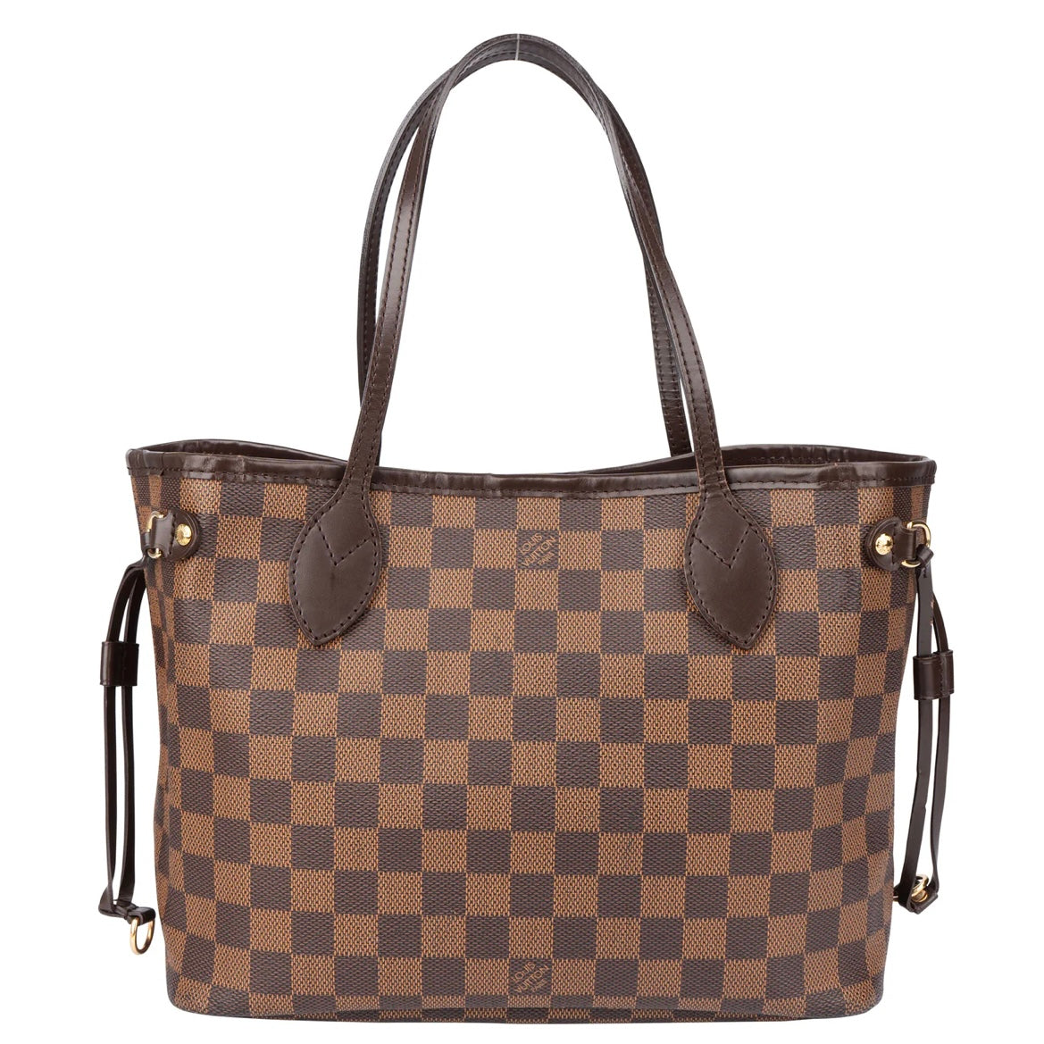 Louis Vuitton Damier Ebene Monogram Neverfull PM Handbag