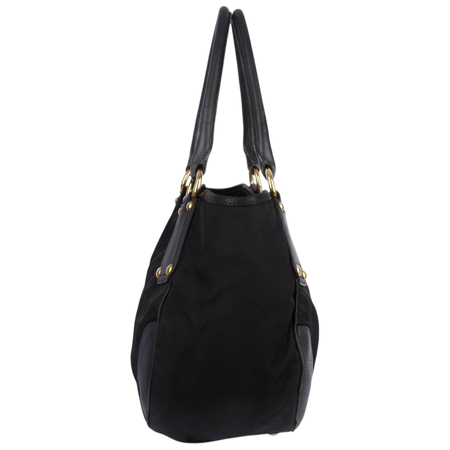 Prada Tessuto Nylon Vitello Daino Shoulder Bag