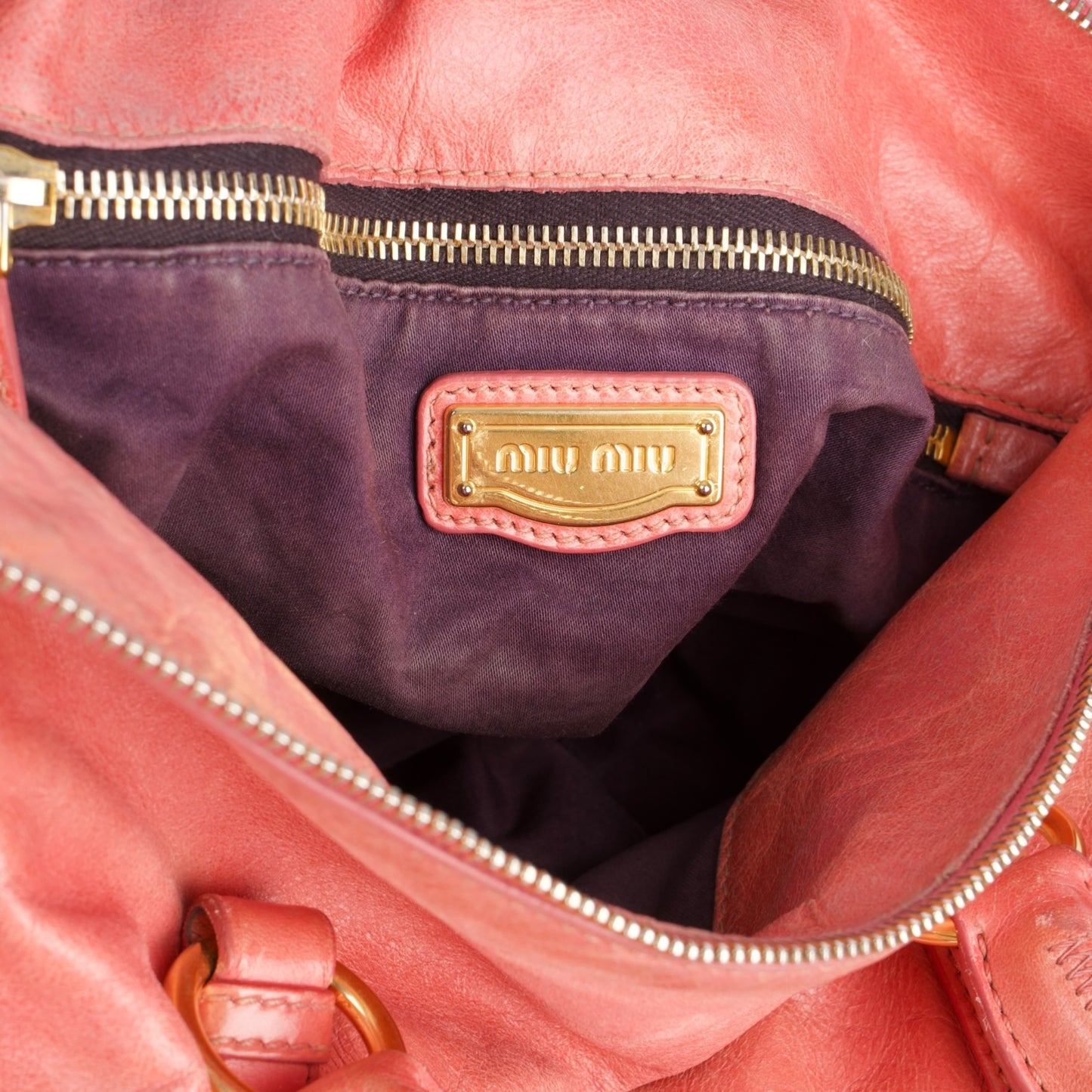 Miu Miu Classic Leather City Handbag