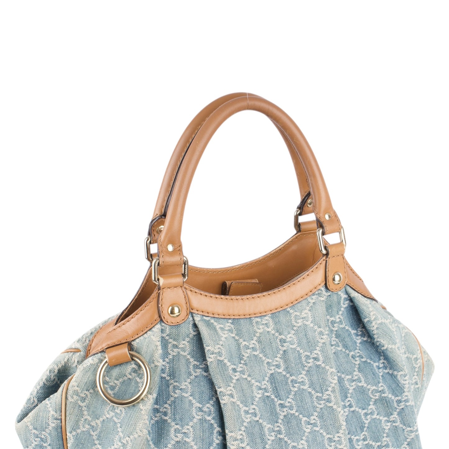 Gucci GG Denim Monogram Sukey Handbag