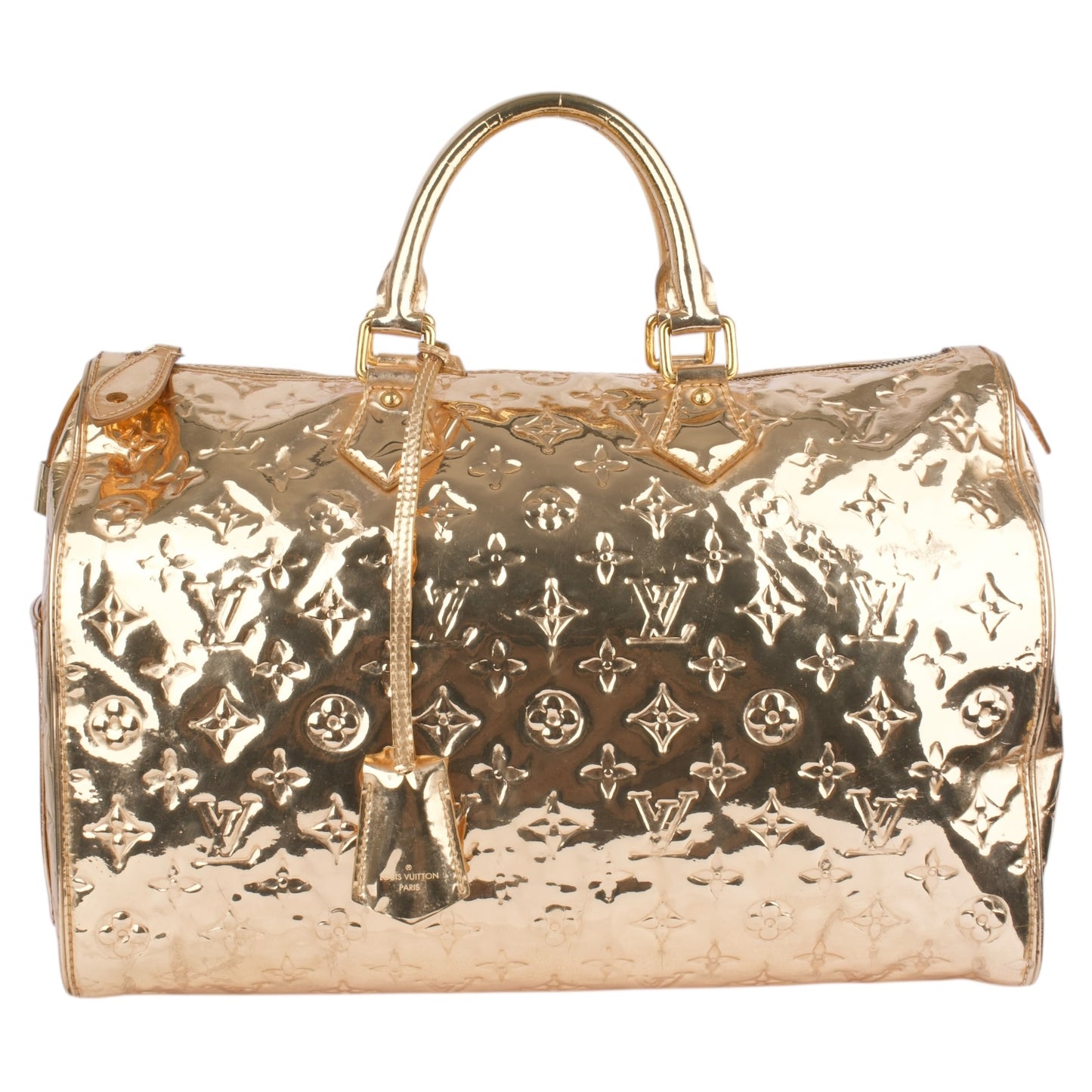 Louis Vuitton Gold Mirror Monogram Edition Speedy 35