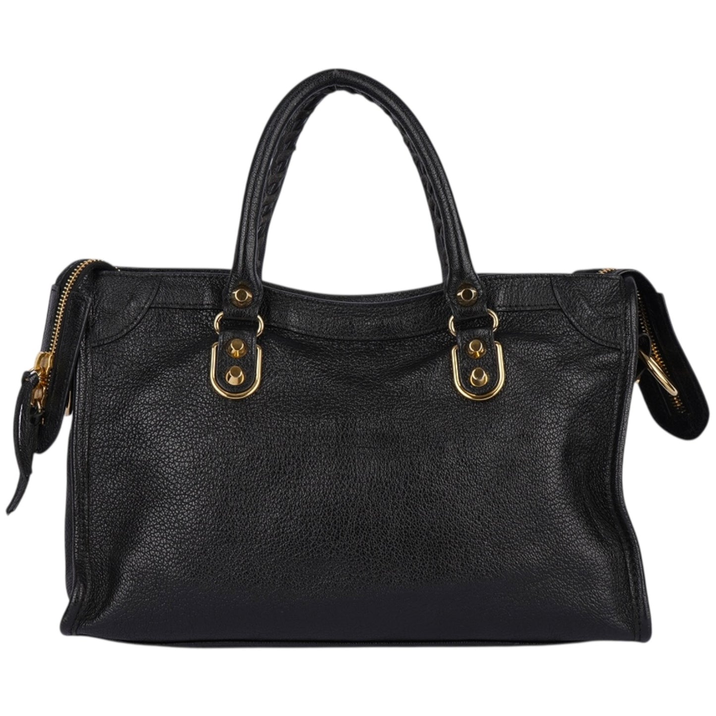 Balenciaga Black Leather New Collection City Handbag