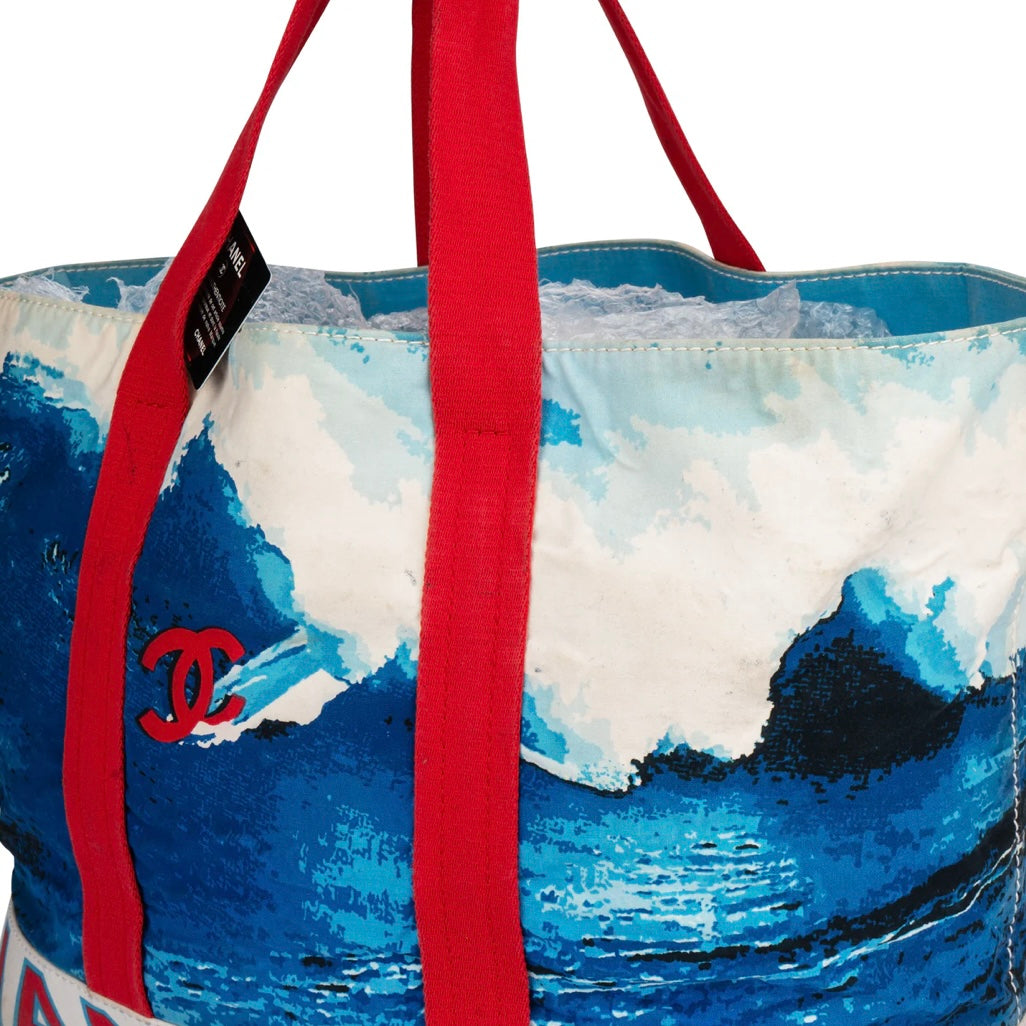 Chanel 2002 Surf Line Big Shopper Bag