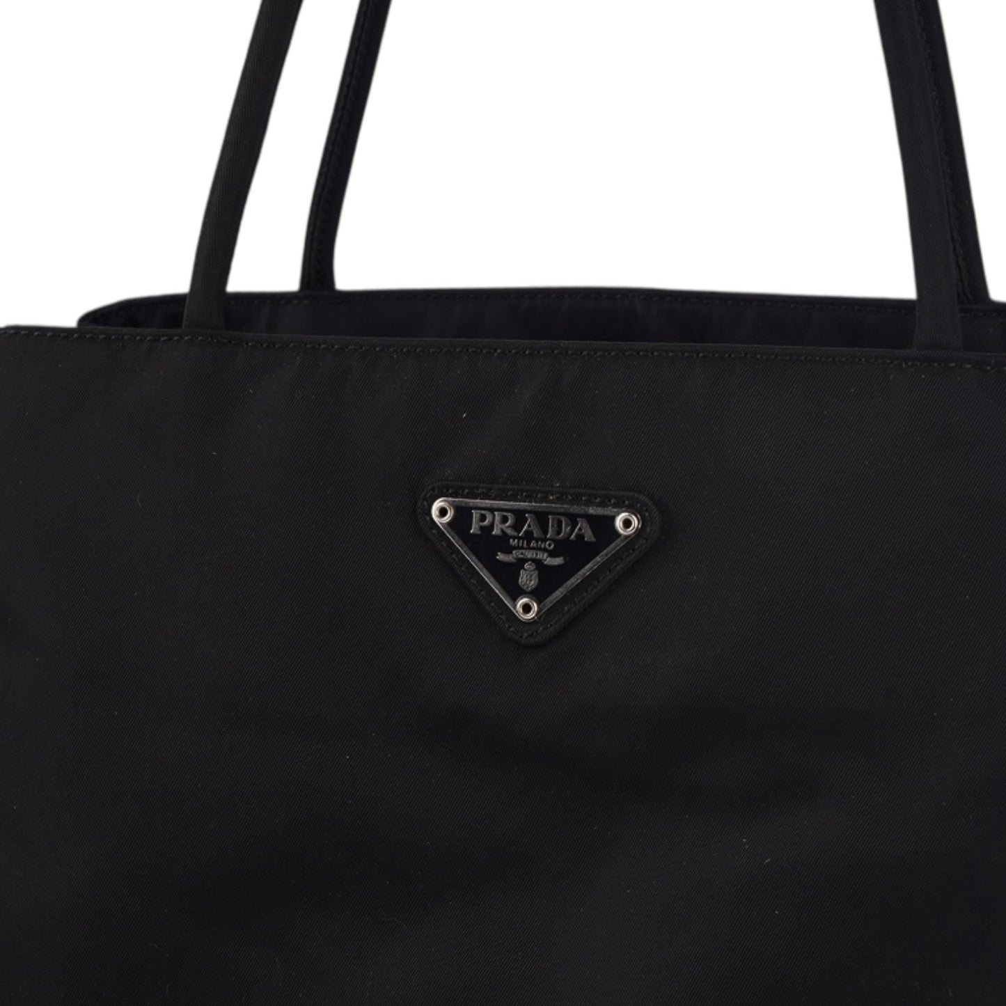 Prada Black Nylon Triangle Shoulder Bag