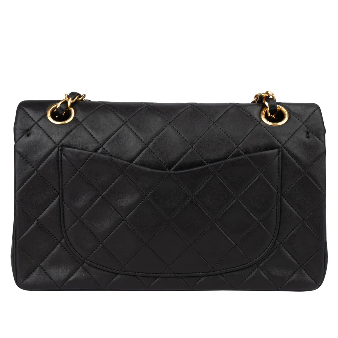Chanel Quilted Lambskin 24K Gold Medium Double Flap Crossbody Bag