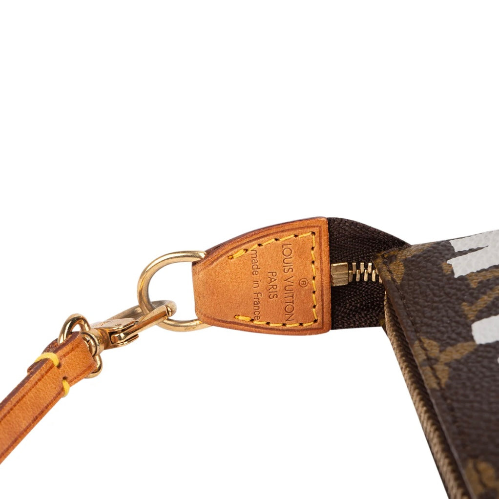 Louis Vuitton Canvas Monogram Graffiti Pochette Handbag