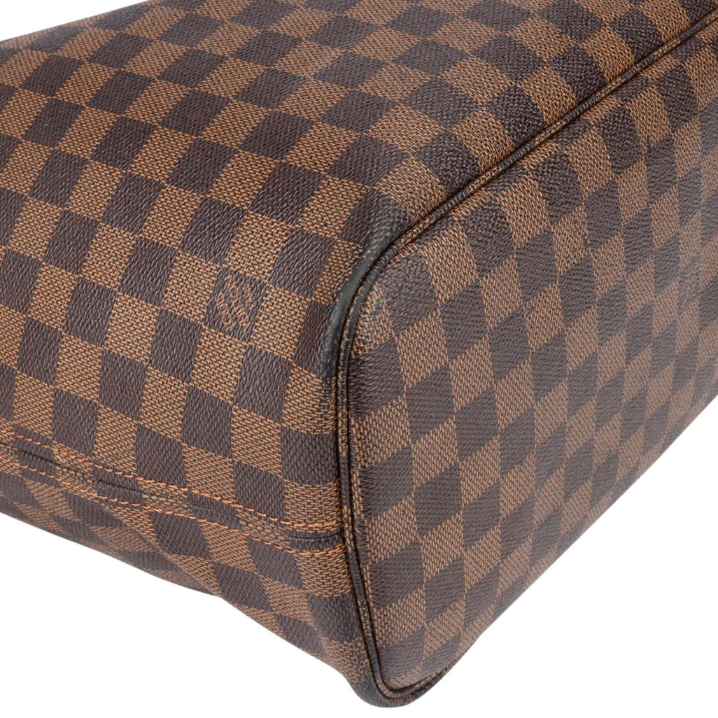 Louis Vuitton Damier Ebene Monogram Neverfull MM Shopper Bag