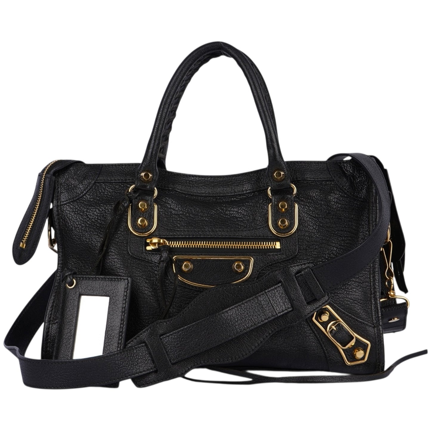 Balenciaga Black Leather New Collection City Handbag