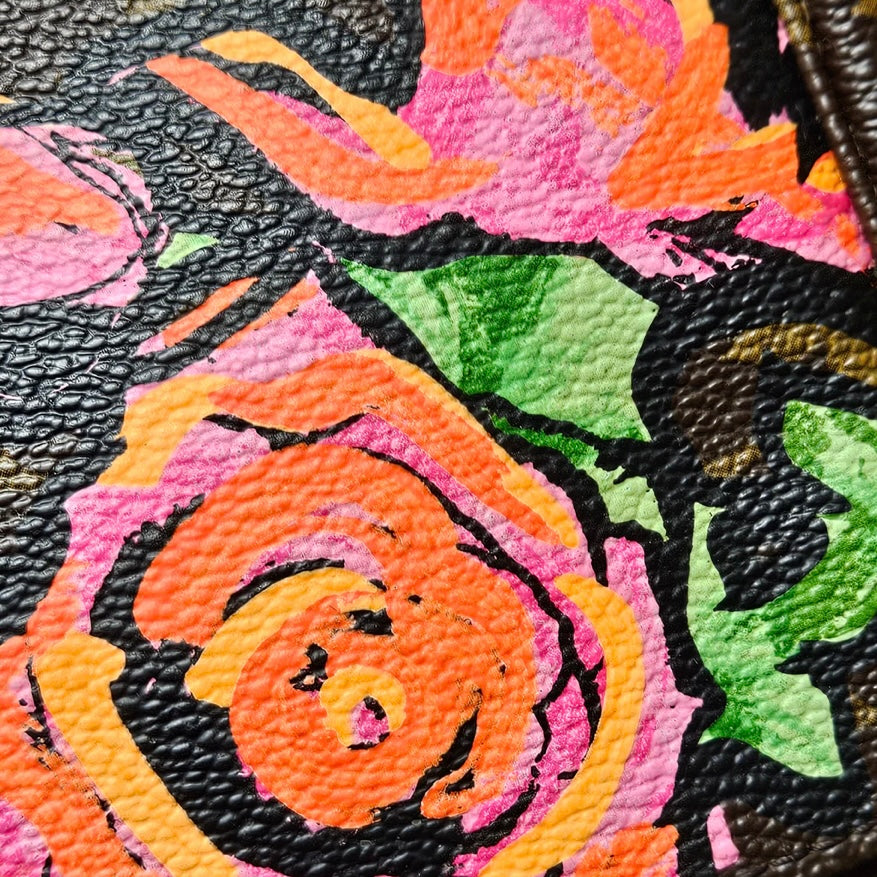 Louis Vuitton Roses Canvas Mongram Pochette Accessory Handbag
