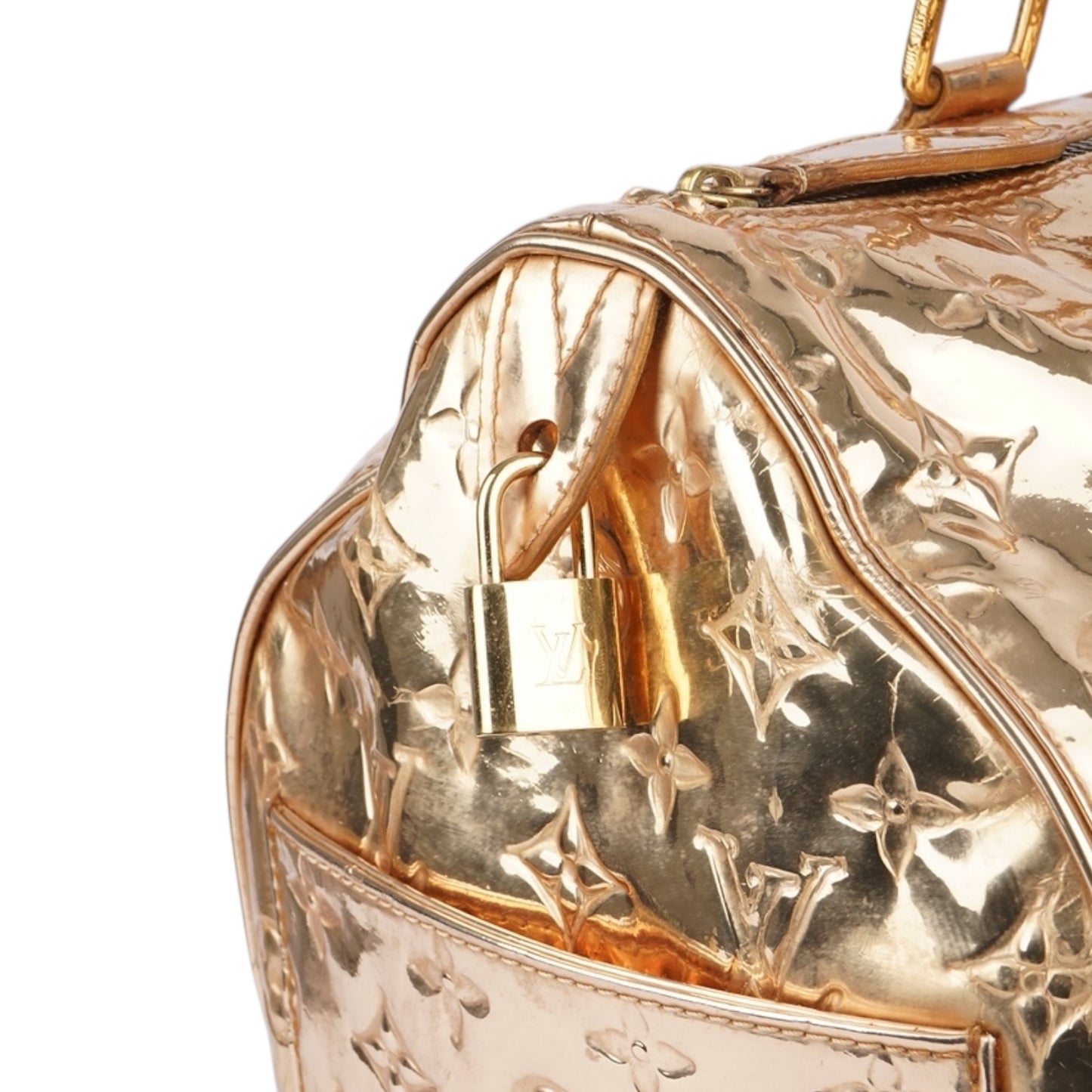 Louis Vuitton Gold Mirror Monogram Edition Speedy 35