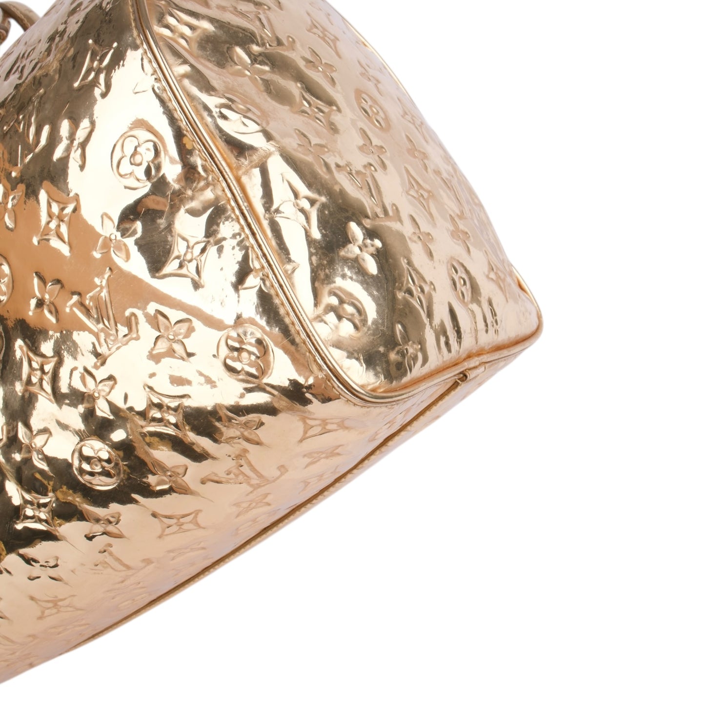 Louis Vuitton Gold Mirror Monogram Edition Speedy 35