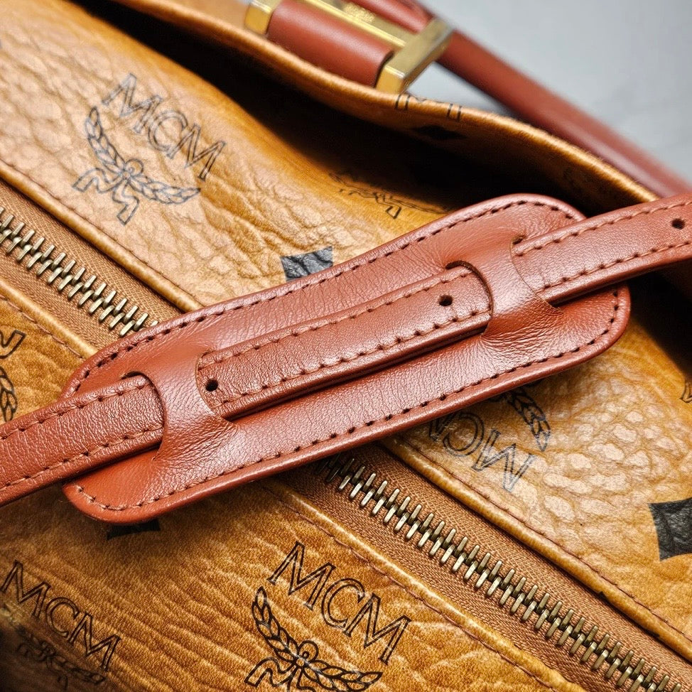 MCM Monogram Visetos Boston Handbag