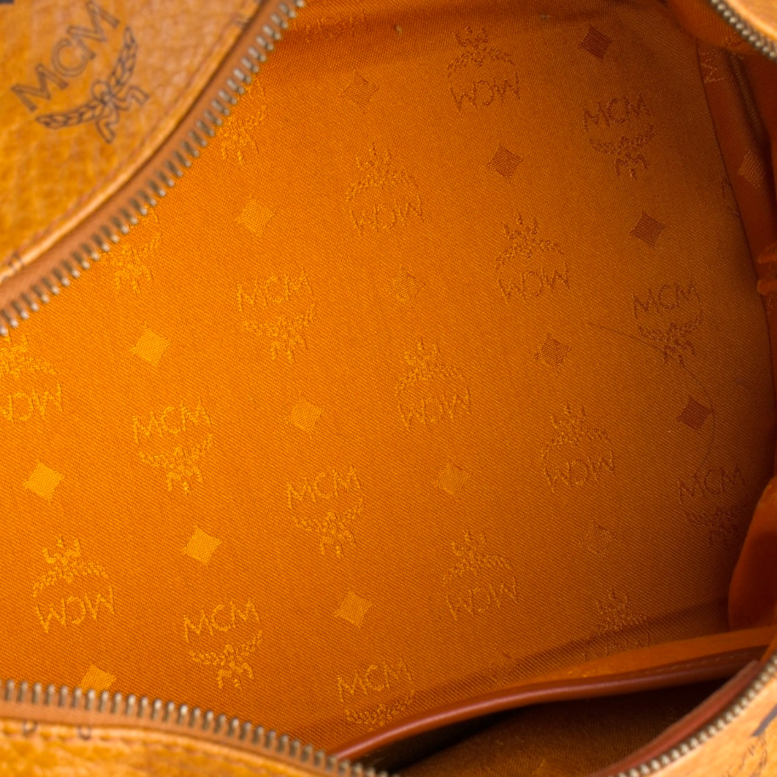 MCM Visetos Monogram Boston Handbag