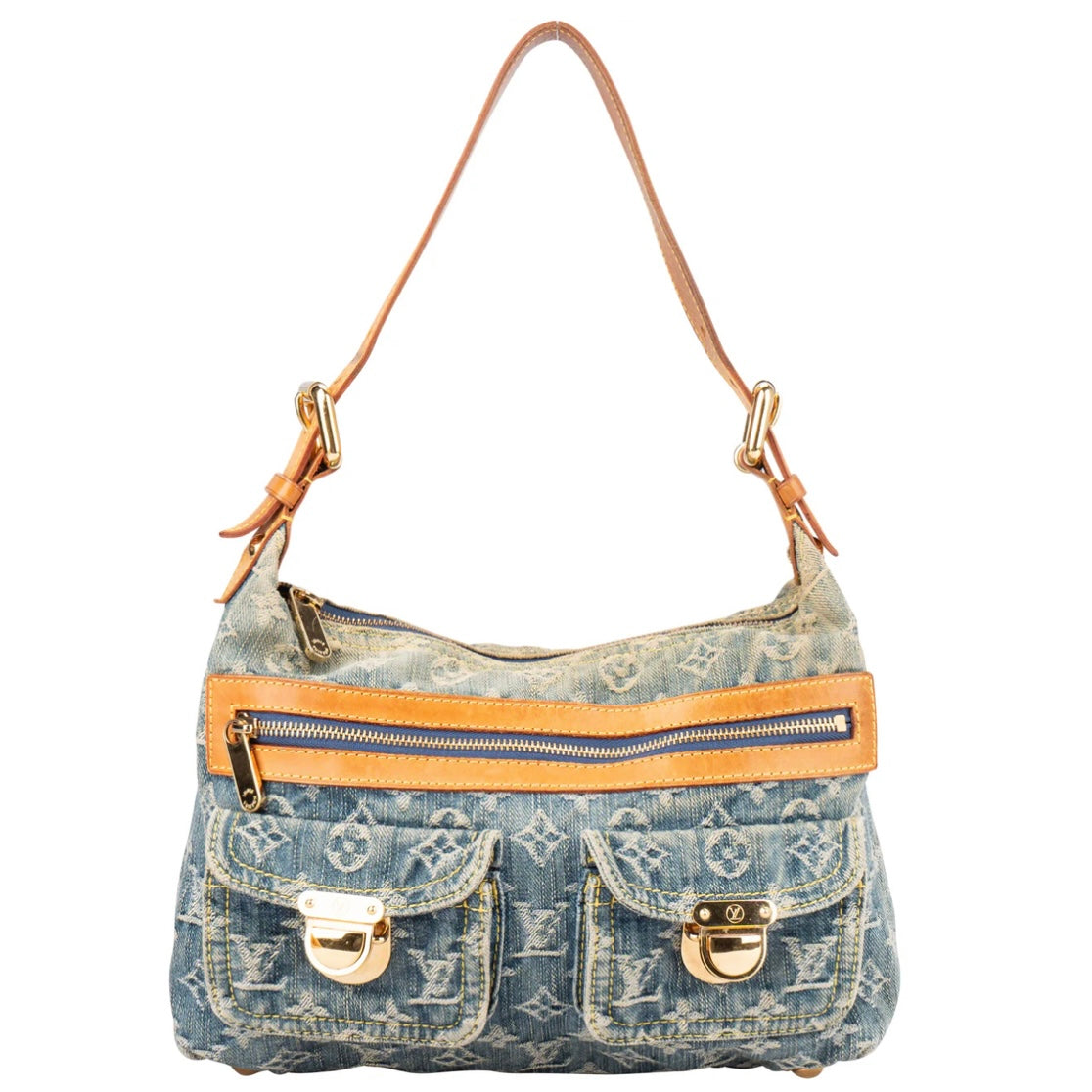Louis Vuitton Denim Monogram Baggy PM Shoulder Bag