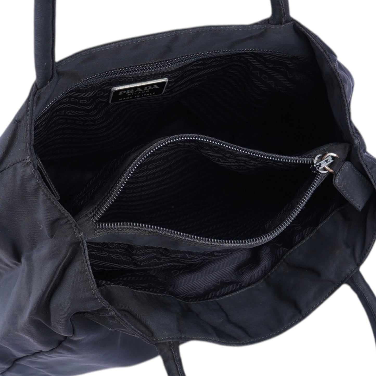 Prada Black Nylon Triangle Handbag