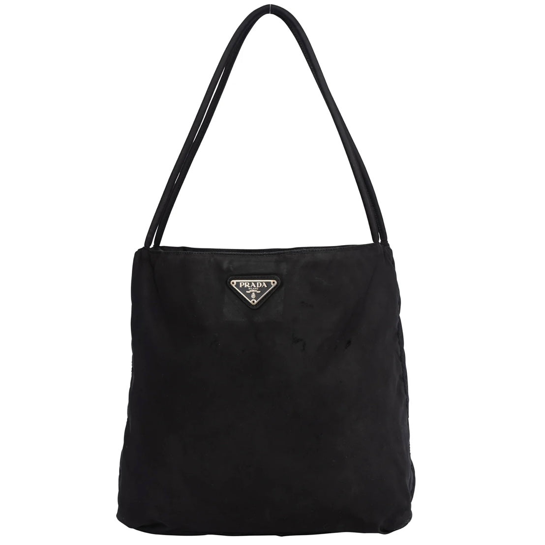 Prada Black Triangle Nylon Shoulder Bag