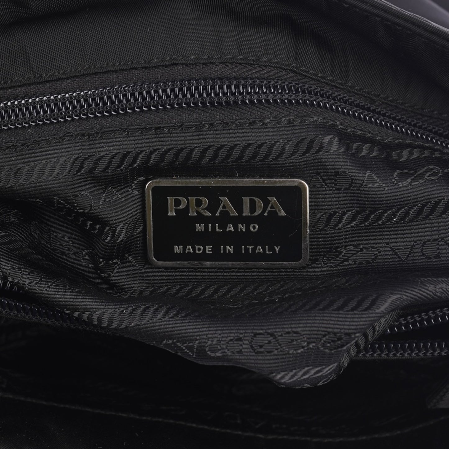 Prada Black Nylon Triangle Shoulder Bag