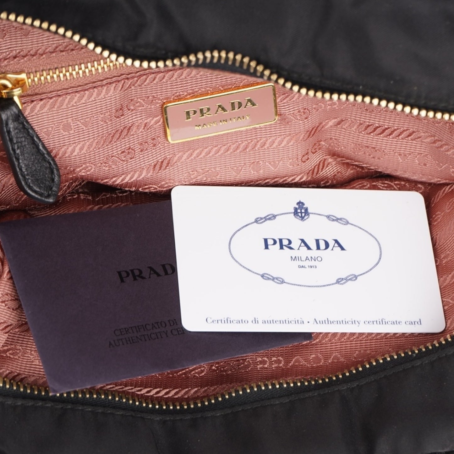 Prada Black Tessuto Fiocco Nylon Bow Detail Bag