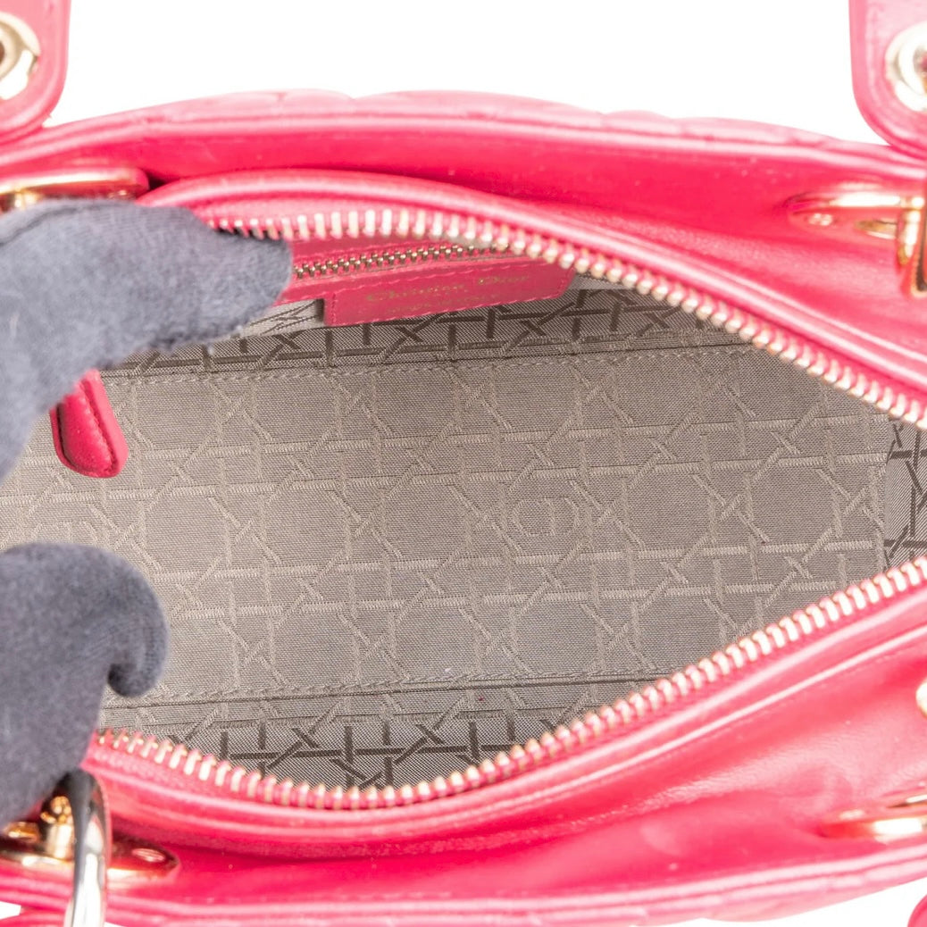 Christian Dior Quilted Leather Lady Dior Handbag