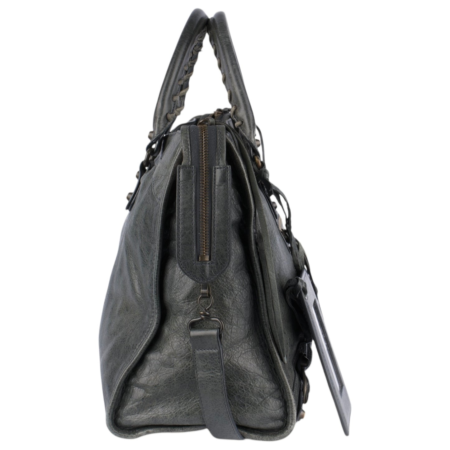 Balenciaga Grey Leather City Handbag