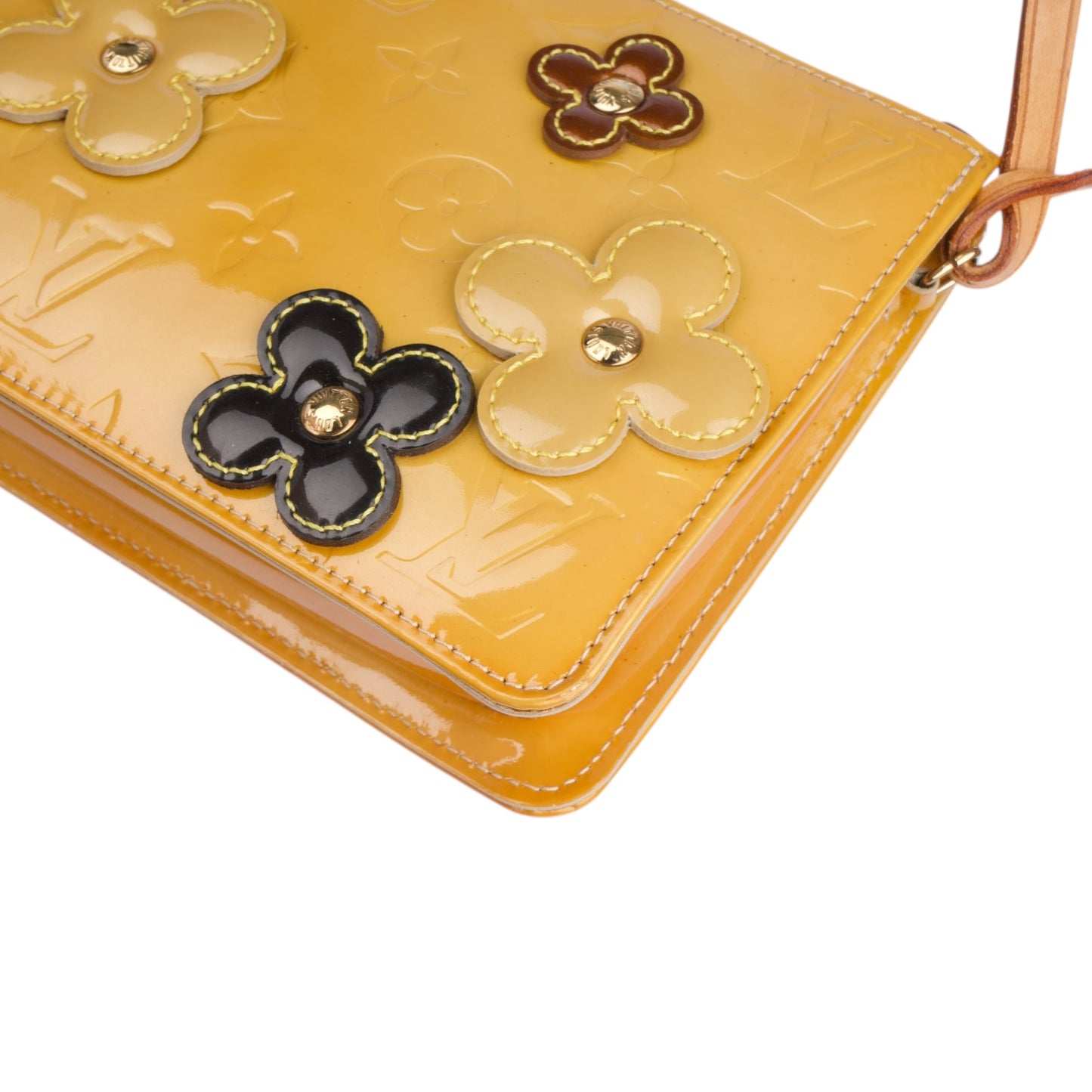 Louis Vuitton Vernis Monogram Flower Pochette Accessoire Shoulder Bag