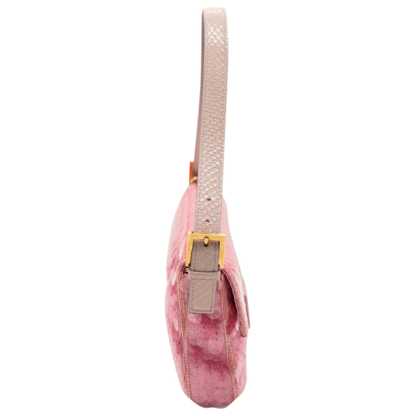 Fendi Pink Sequin Baguette Bag