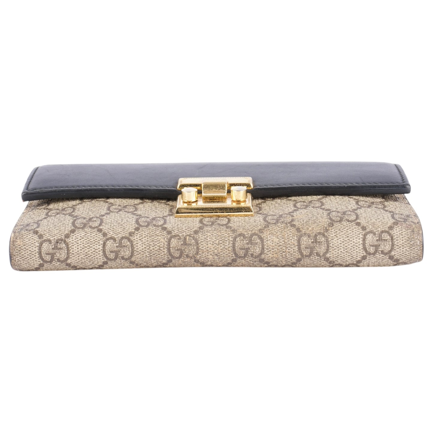 Gucci GG Monogram Padlock Continental Chain Wallet