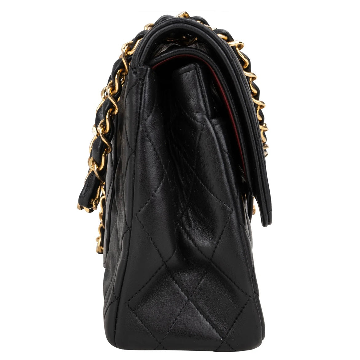 Chanel Quilted Lambskin 24K Gold Medium Double Flap Crossbody Bag