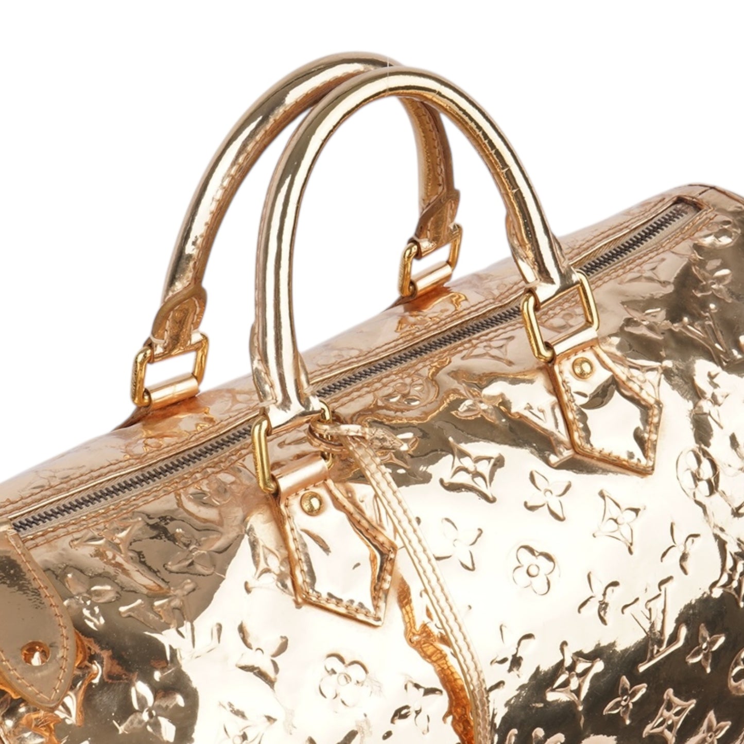 Louis Vuitton Gold Mirror Monogram Edition Speedy 35