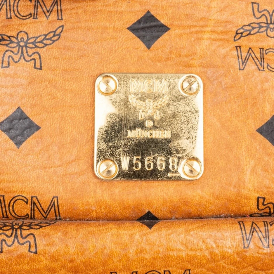 MCM Monogram Visetos Boston Handbag
