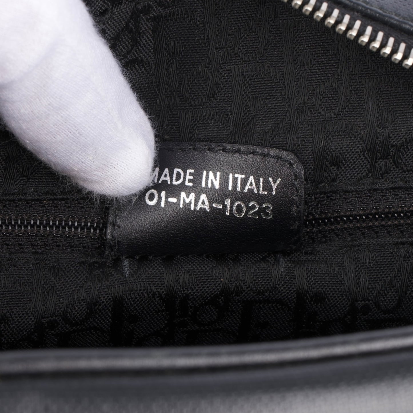 Christian Dior Black Crystal Hook Bowling Bag