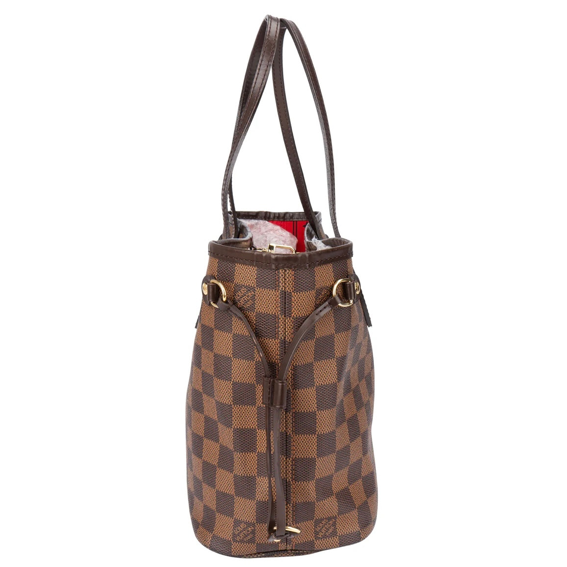 Louis Vuitton Damier Ebene Monogram Neverfull PM Handbag