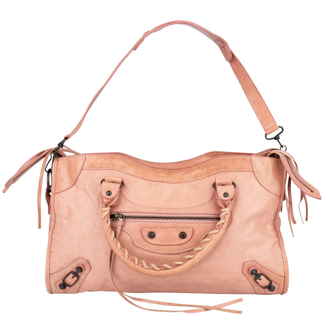 Balenciaga Pink Leather City Handbag