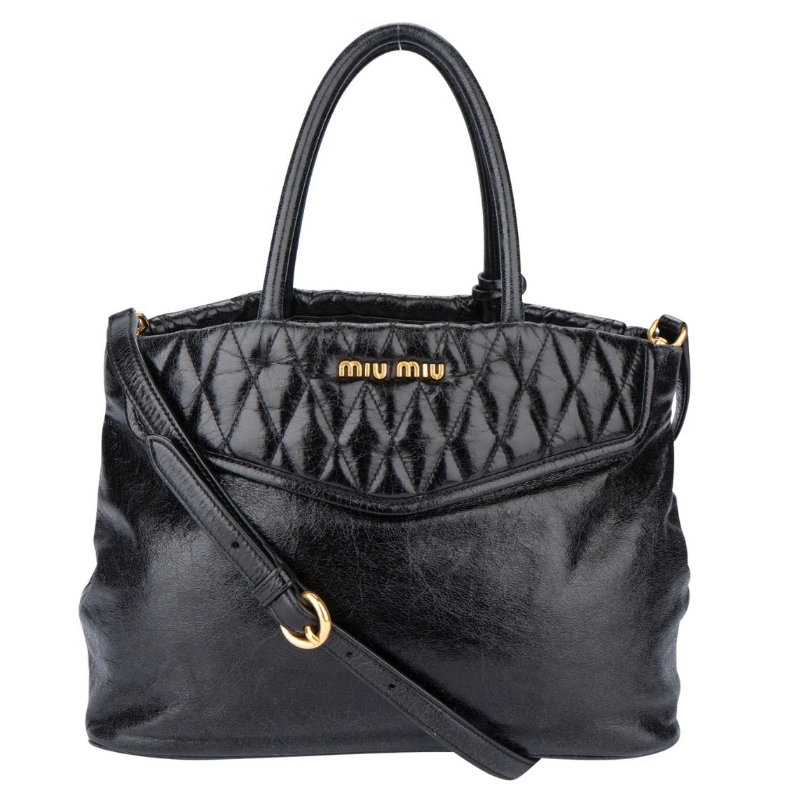 Miu Miu Matelasse Leather City Handbag
