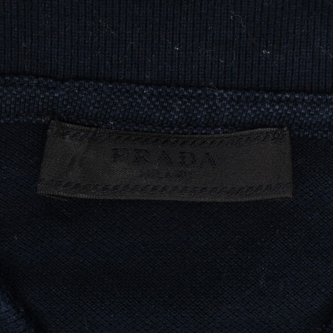 Prada Classic Navy Emblem Polo Shirt (M)