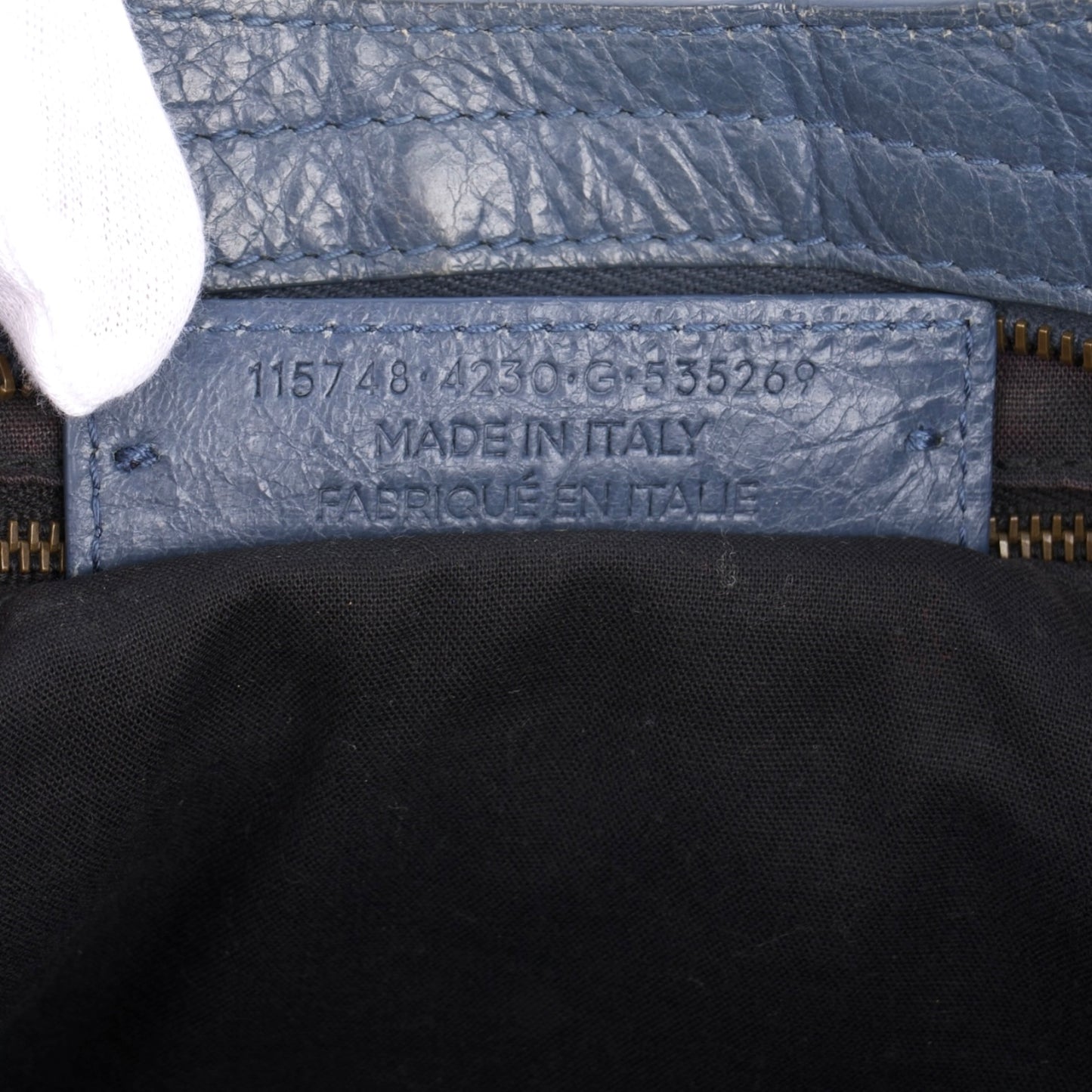 Balenciaga Blue Leather City Handbag