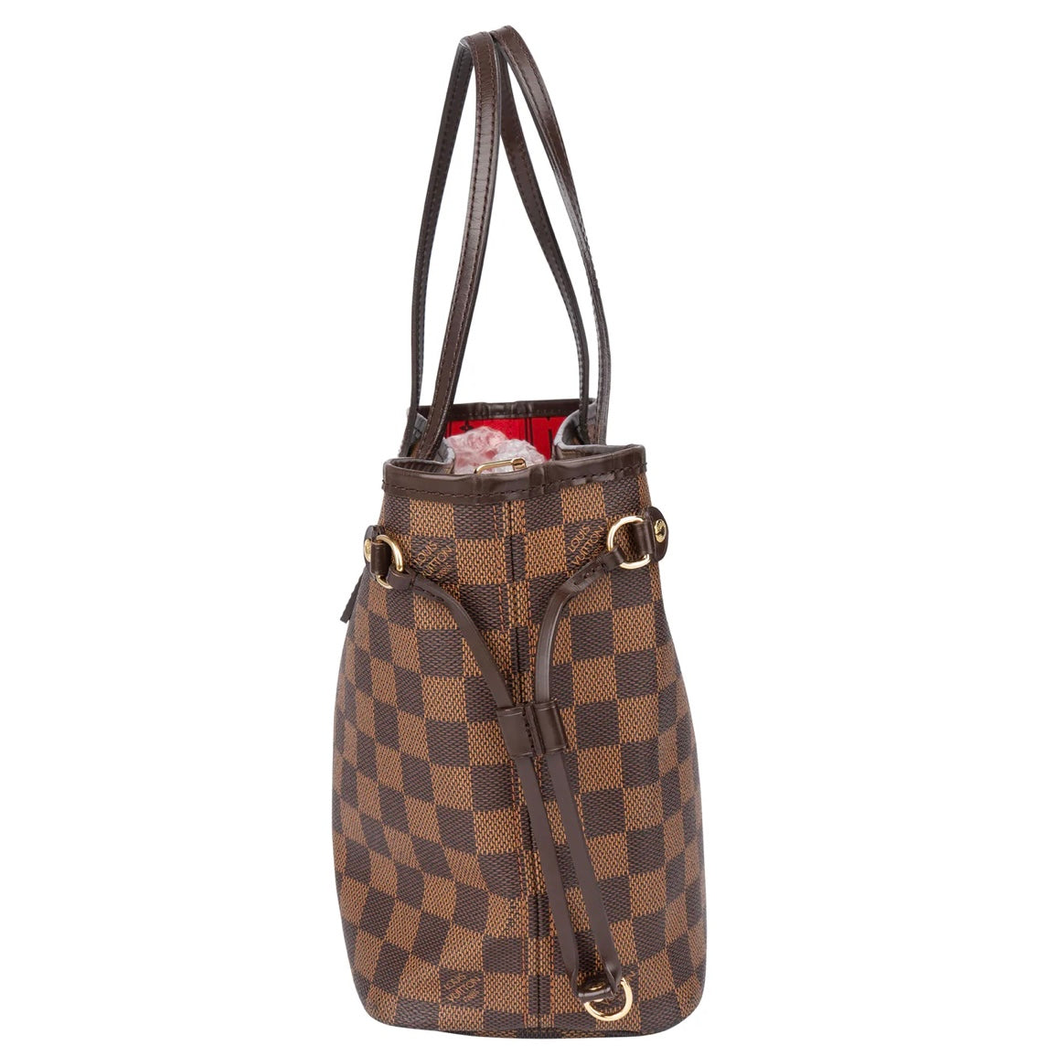 Louis Vuitton Damier Ebene Monogram Neverfull PM Handbag