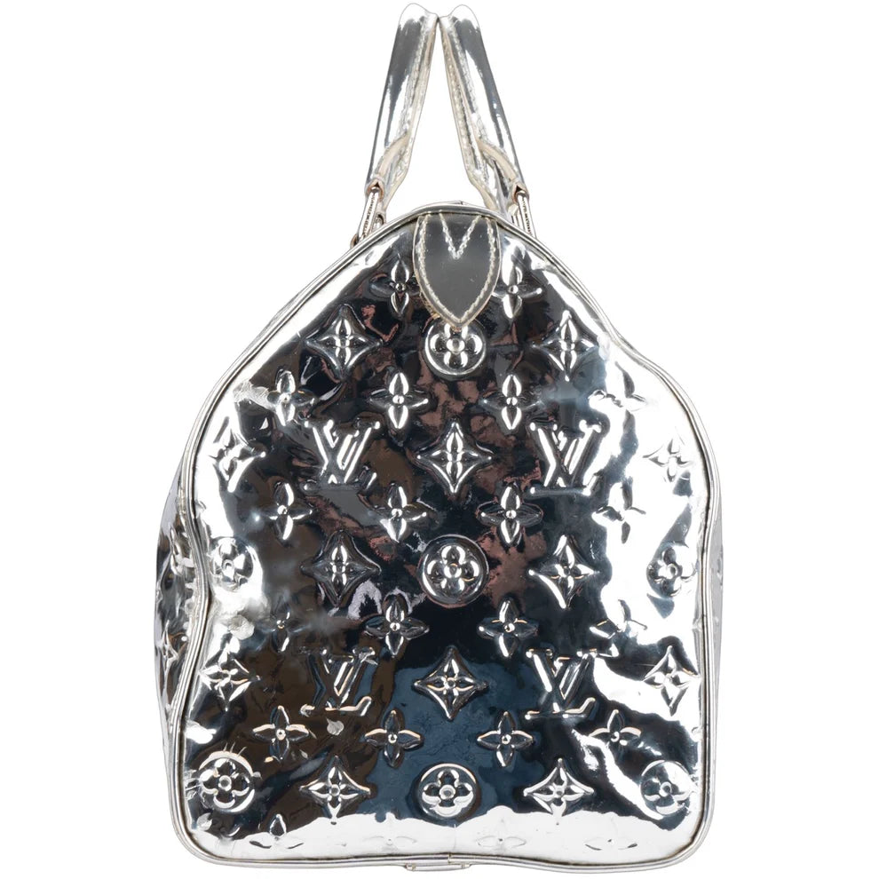 Louis Vuitton Silver Mirror Monogram Edition Speedy 35