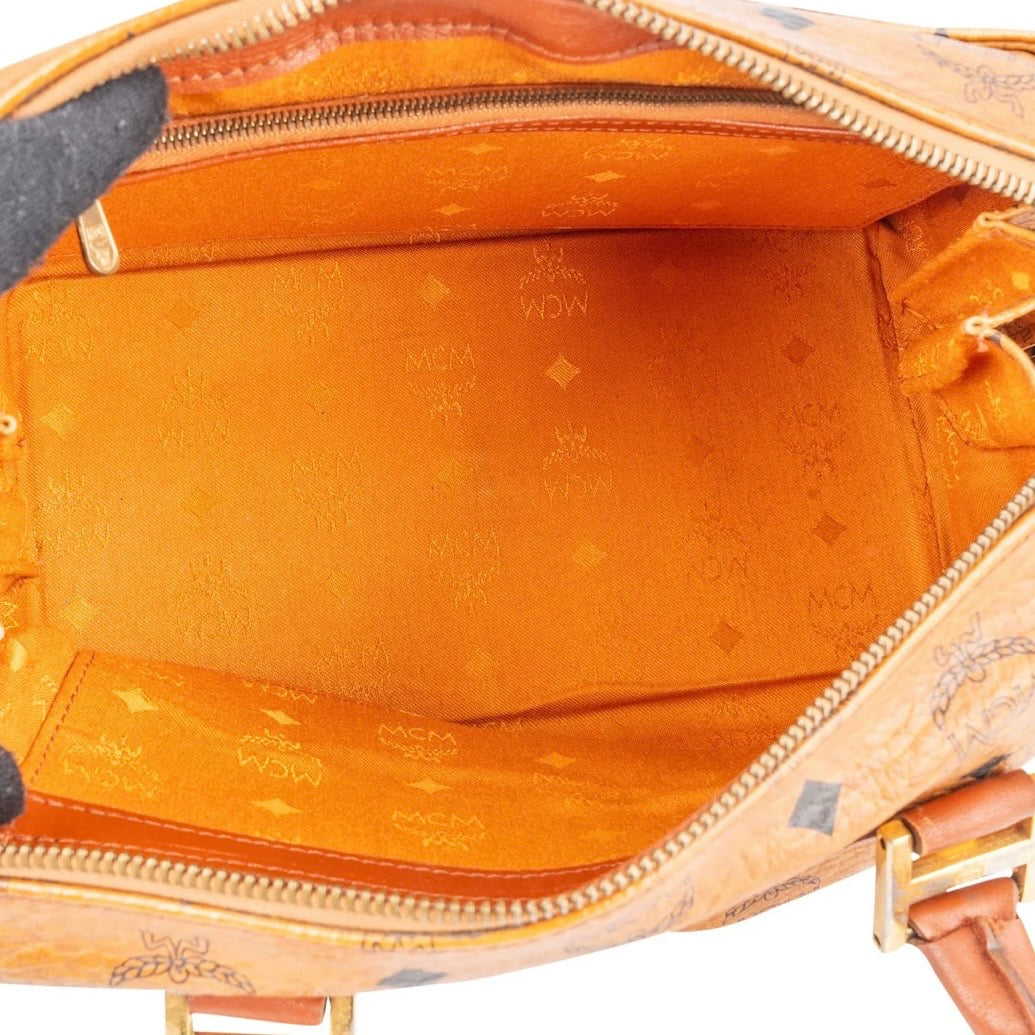 MCM Monogram Visetos Boston Handbag
