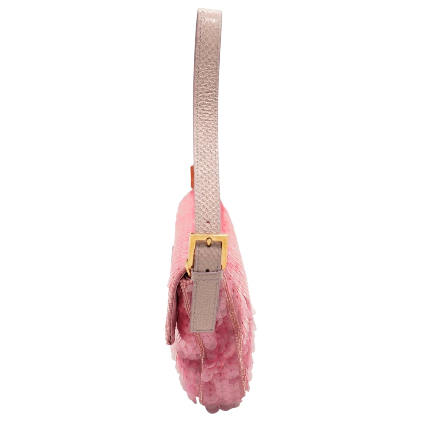 Fendi Pink Sequin Baguette Bag