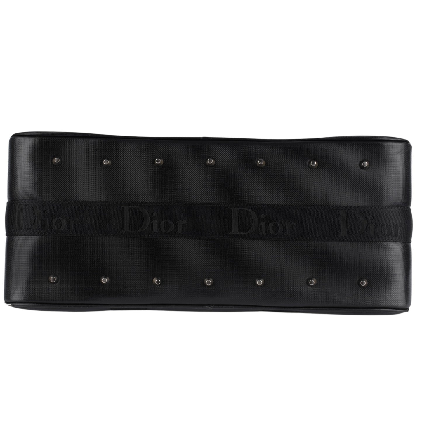 Christian Dior Black Crystal Hook Bowling Bag