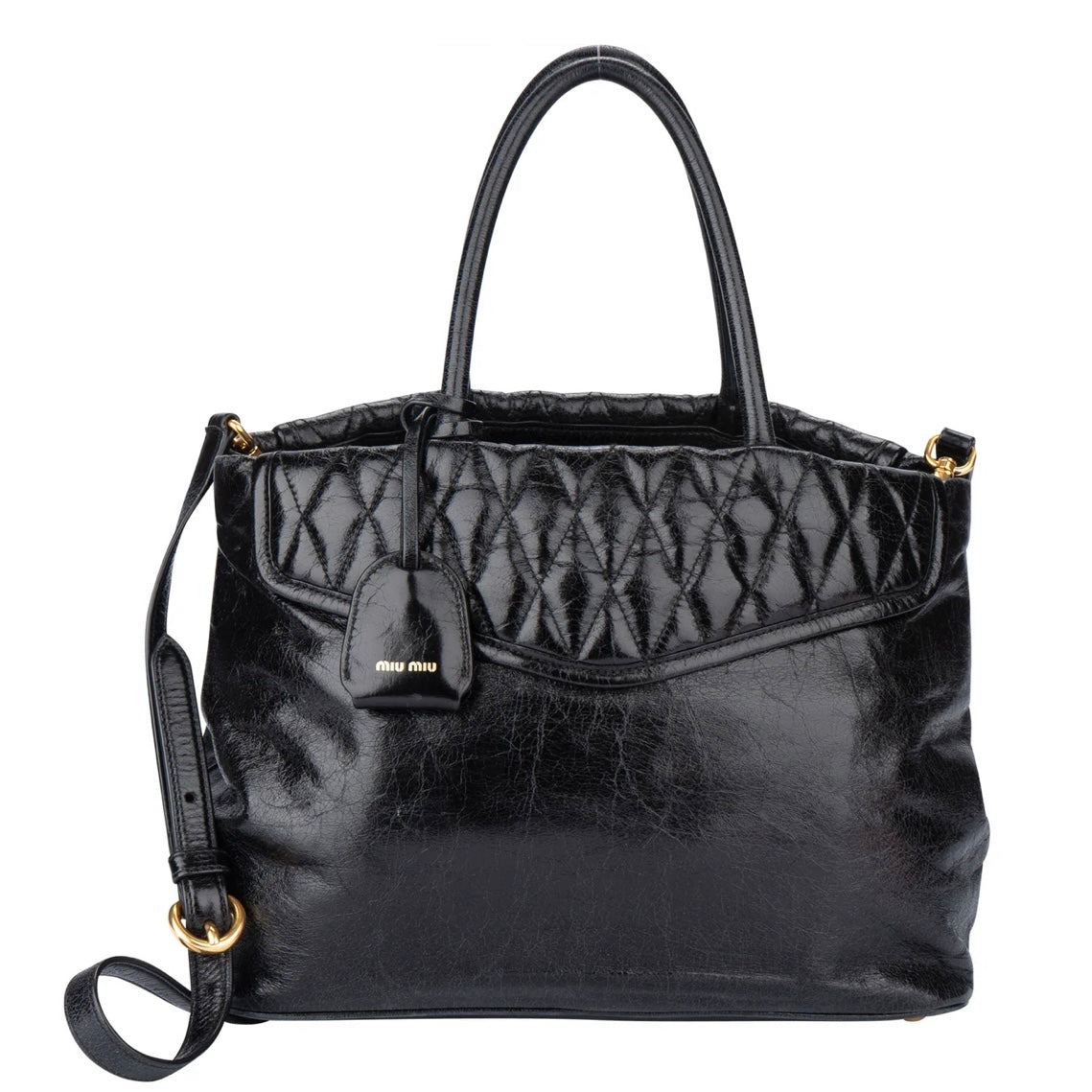 Miu Miu Matelasse Leather City Handbag